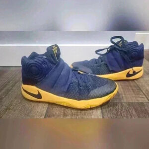 Nike Boys Kyrie 2 GS Cavs 826673-447 Navy Blue Lace-Up Basketball Shoes Size 4Y